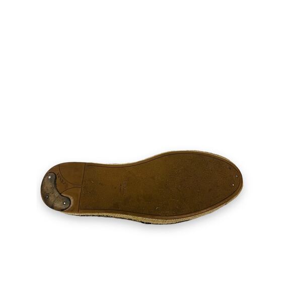 PRADA Black Leather Embossed Logo Espadrilles Flats Size 38 US 8 - Picture 4 of 6